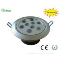 Aluminum 9w 120mm Warm White Dimmable Led Downlight Fixture For Exhibition Show, Ktv